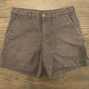 Patagonia Worn Wear Men’s Gray Grey Stand Up Organic Cotton Canvas Shorts 34